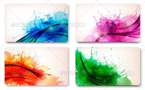 GraphicRiver Set of color abstract watercolor backgrounds 4047492 GraphicRiver Set of color abstract watercolor backgrounds 4047492