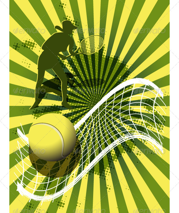 GraphicRiver sports background tennis 4049424 GraphicRiver sports background tennis 4049424