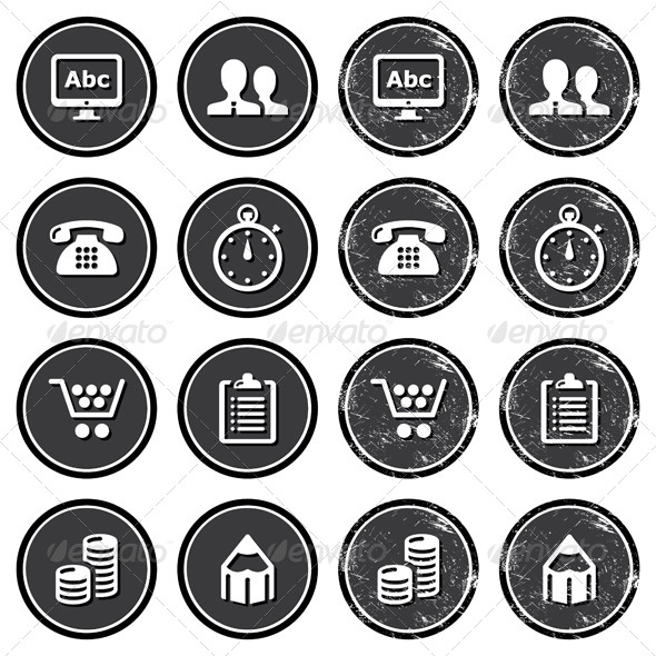 GraphicRiver Website navigation icons on retro labels set 4049898 GraphicRiver Website navigation icons on retro labels set 4049898