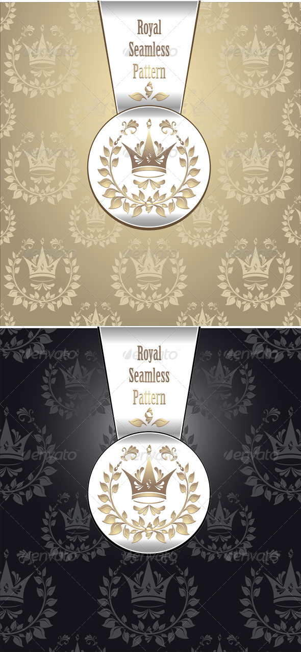 GraphicRiver Royal Seamless Pattern with Crown Wreath Leaves 4054415 GraphicRiver Royal Seamless Pattern with Crown Wreath Leaves 4054415
