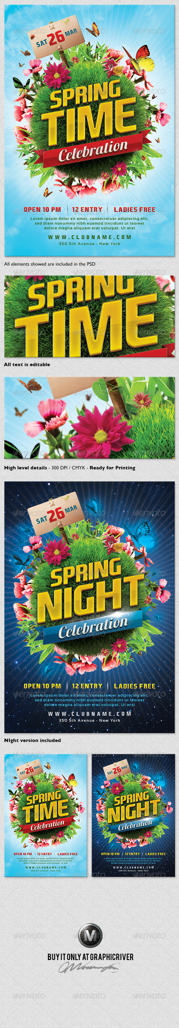 Spring Celebration Flyer Template - Events Flyers