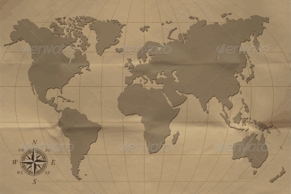 GraphicRiver Old map 4055570 GraphicRiver Old map 4055570