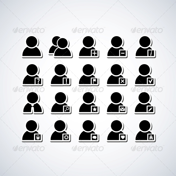 GraphicRiver User icons set 4055684 GraphicRiver User icons set 4055684