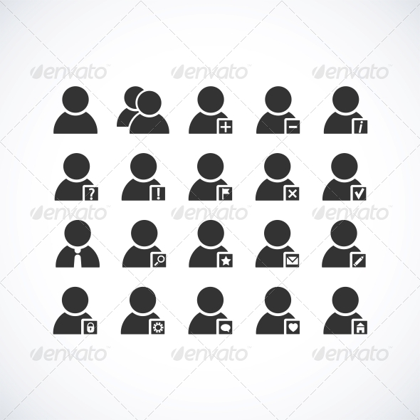GraphicRiver User icons set 4055685 GraphicRiver User icons set 4055685