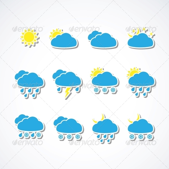 GraphicRiver Weather icons 4055697 GraphicRiver Weather icons 4055697