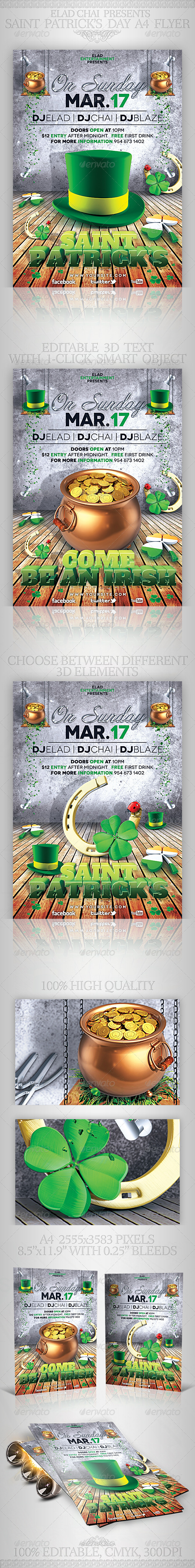 GraphicRiver St Patrick s Day A4 Flyer Poster Template 3958933 GraphicRiver St Patrick s Day A4 Flyer Poster Template 3958933