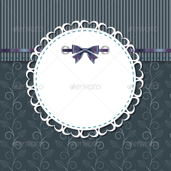 GraphicRiver Vintage Frame with Bow 4067326 GraphicRiver Vintage Frame with Bow 4067326