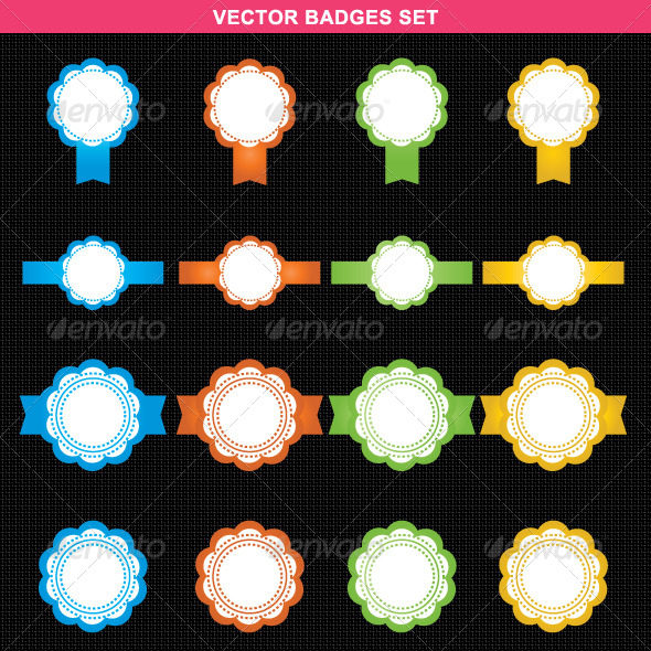 Abstract Vector Badges Set - Vectors