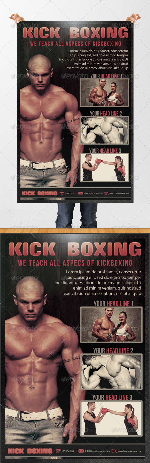 GraphicRiver Kick Boxing Flyer 3736980 GraphicRiver Kick Boxing Flyer 3736980