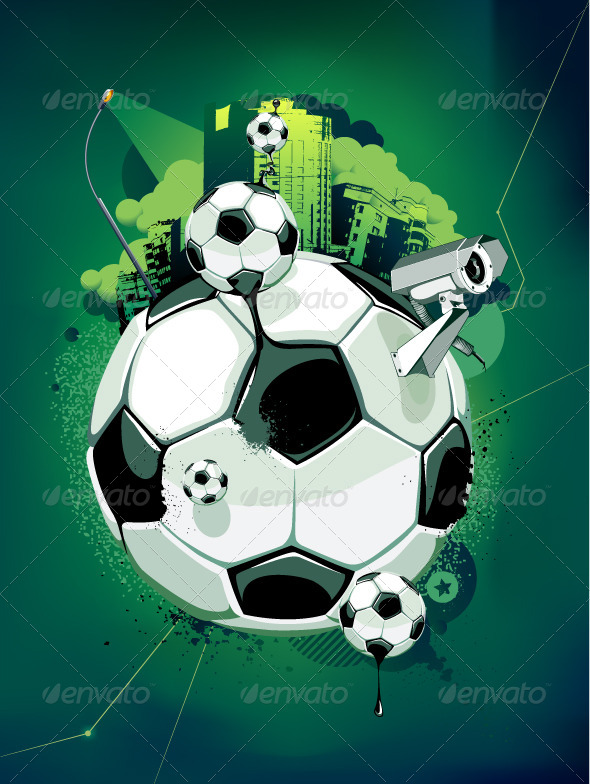GraphicRiver Soccer Balls and Urban Elements 4082382 GraphicRiver Soccer Balls and Urban Elements 4082382