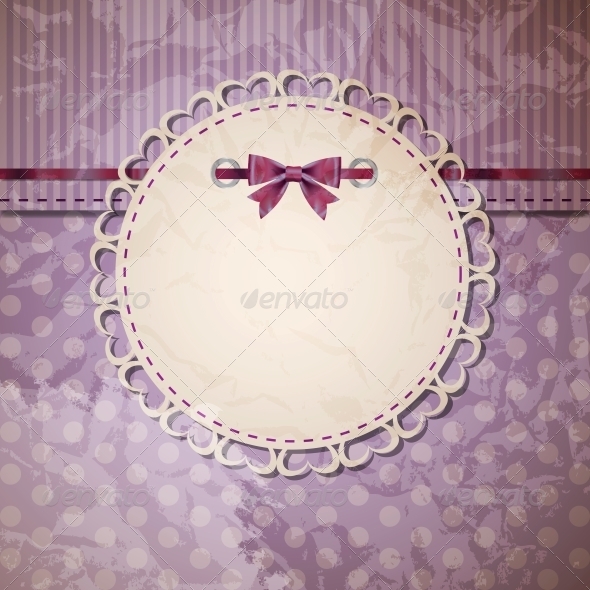 GraphicRiver Vintage Frame with Bow Vector Illustration 4082456 GraphicRiver Vintage Frame with Bow Vector Illustration 4082456