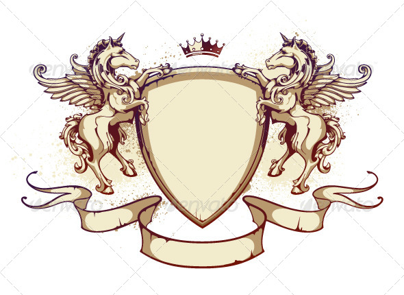 GraphicRiver Vintage Horse on Shield 4083166 GraphicRiver Vintage Horse on Shield 4083166