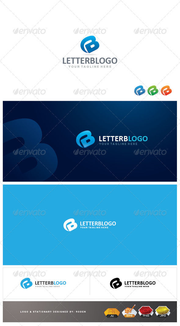 GraphicRiver B Letter Logo 4083386 GraphicRiver B Letter Logo 4083386