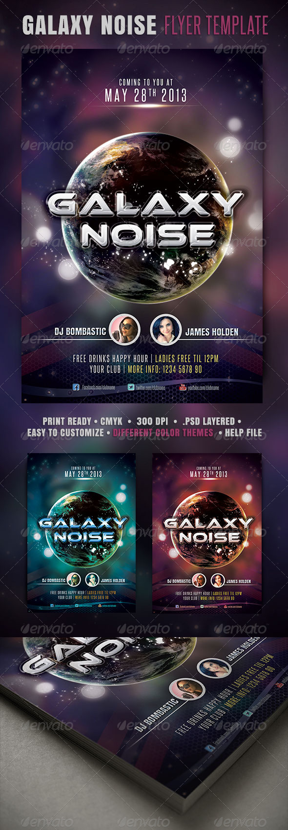 Galaxy Noise Flyer - Clubs & Parties Events