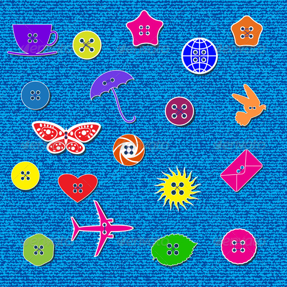 GraphicRiver Buttons on Denim 4091241 GraphicRiver Buttons on Denim 4091241