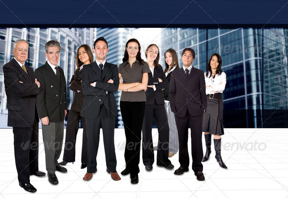 business team in a corporate environment - Stock Photo - Images
