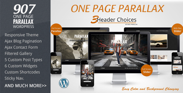 ThemeForest 907 Responsive WP One Page Parallax 4087140 ThemeForest 907 Responsive WP One Page Parallax 4087140