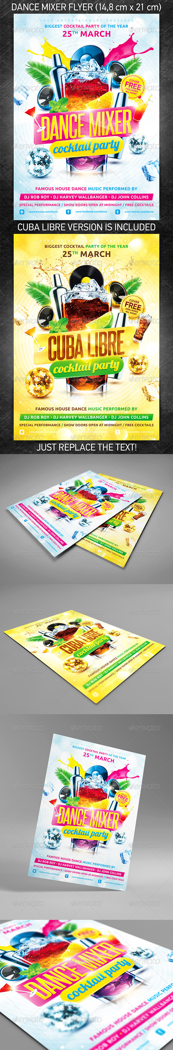Dance mixer party flyer - Events Flyers