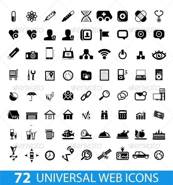 GraphicRiver Set of 72 Universal Web Icons 4110932 GraphicRiver Set of 72 Universal Web Icons 4110932