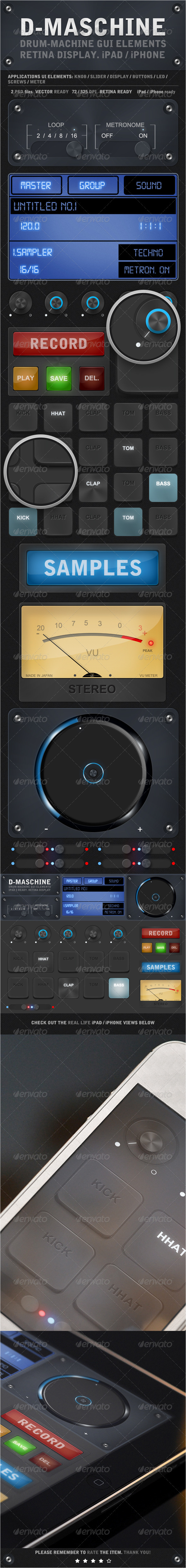 GraphicRiver D-Maschine iPad iPhone UI Elements V1 4113978 GraphicRiver D-Maschine iPad iPhone UI Elements V1 4113978