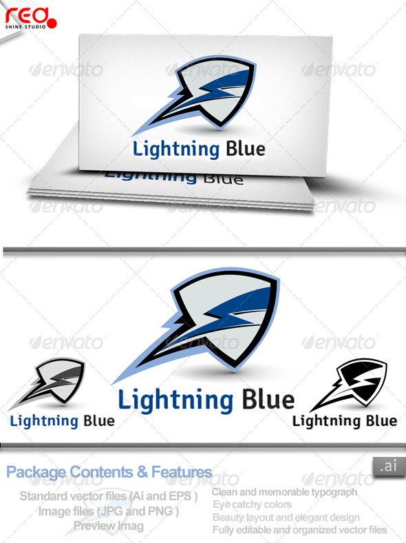 GraphicRiver Lighting Blue Logo 4116026 GraphicRiver Lighting Blue Logo 4116026