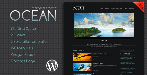 Ocean Premium WordPress Theme - Creative WordPress
