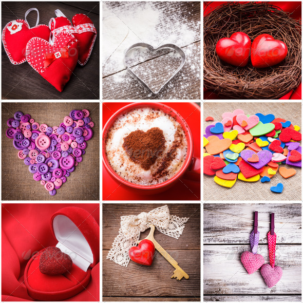 Various hearts - Stock Photo - Images