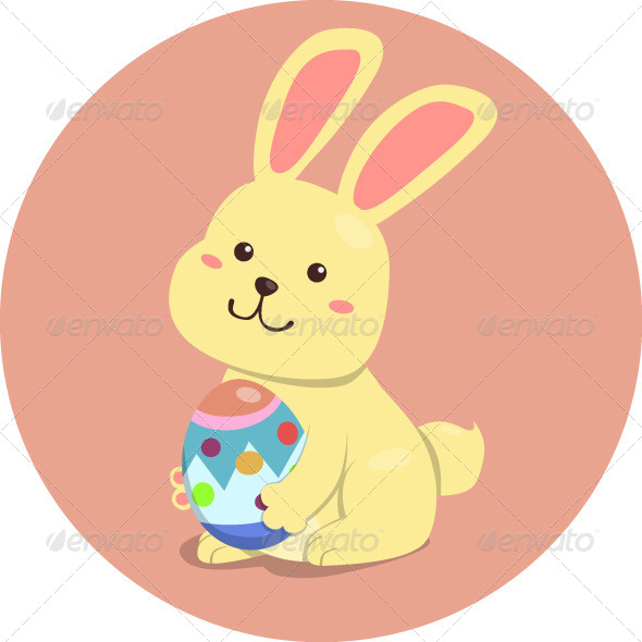 GraphicRiver Easter Rabbit Holding Egg 4122639 GraphicRiver Easter Rabbit Holding Egg 4122639