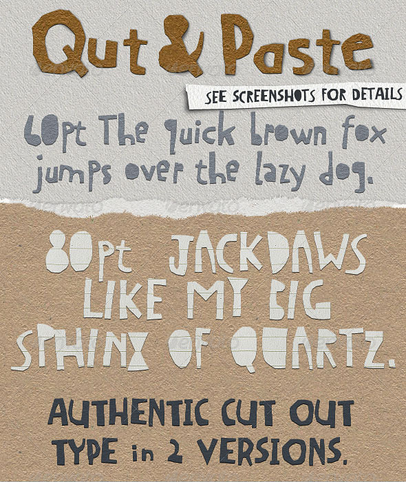 GraphicRiver Qut&Paste Paper Collage Cutout Typeface 4126797 GraphicRiver Qut&Paste Paper Collage Cutout Typeface 4126797