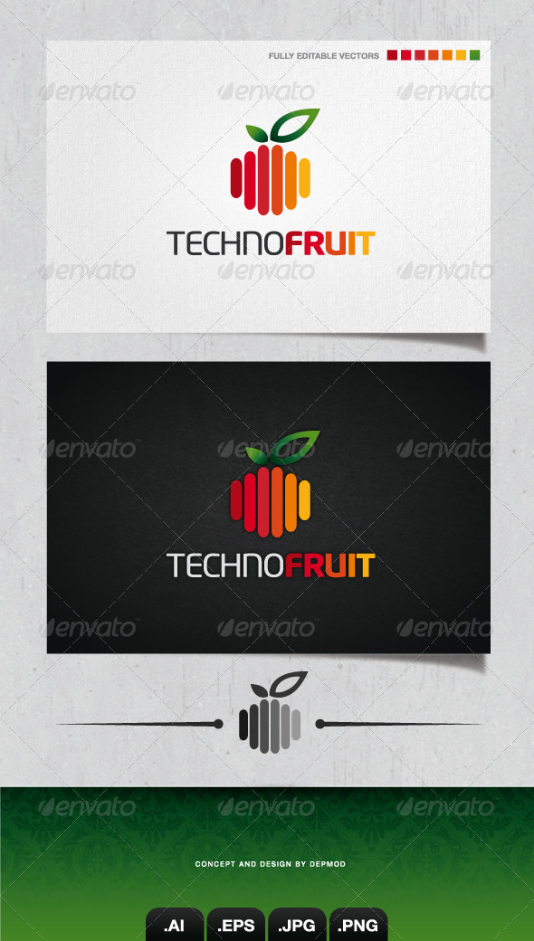 GraphicRiver Techno Fruit Logo 4057731 GraphicRiver Techno Fruit Logo 4057731