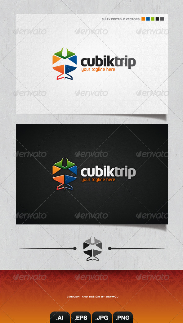 GraphicRiver Cubik Trip Logo 4058266 GraphicRiver Cubik Trip Logo 4058266