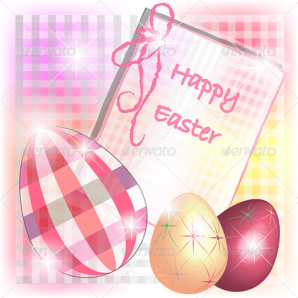 GraphicRiver Burberry Easter Card with Tridimensional Eggs 4130430 GraphicRiver Burberry Easter Card with Tridimensional Eggs 4130430