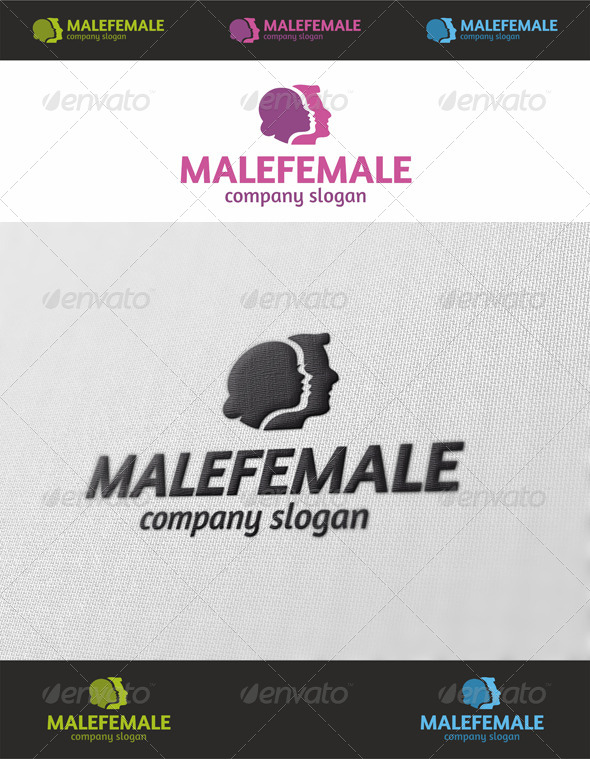 Male & Female Logo - Humans Logo Templates