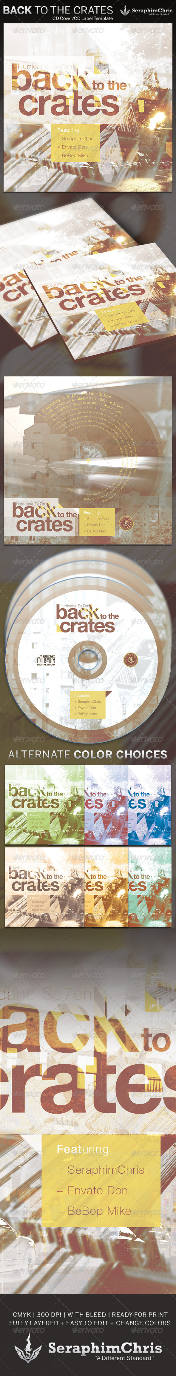 GraphicRiver Back to the Crates CD Cover Artwork Template 4144261 GraphicRiver Back to the Crates CD Cover Artwork Template 4144261