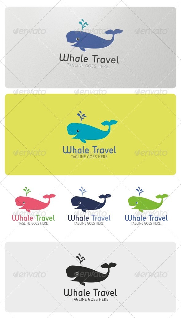 GraphicRiver Whale Travel Logo Template 4075351 GraphicRiver Whale Travel Logo Template 4075351