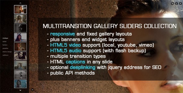 jQuery MultiTransition Gallery Sliders Collection - CodeCanyon Item for Sale