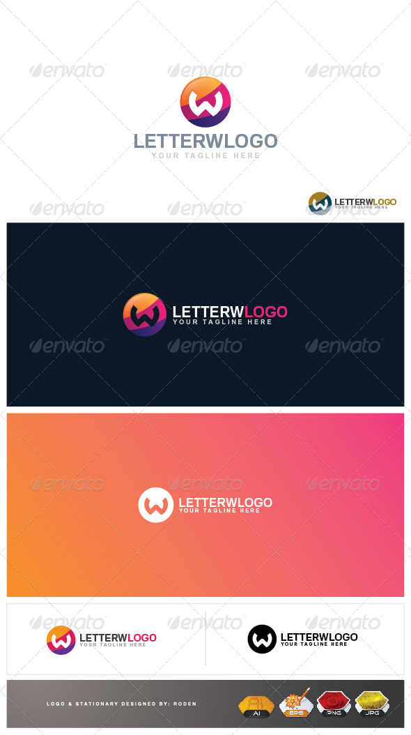 GraphicRiver W Letter Logo 4156662 GraphicRiver W Letter Logo 4156662