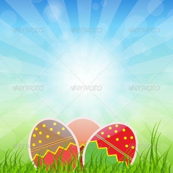 GraphicRiver Easter Eggs Card with Colourful Eggs 4159130 GraphicRiver Easter Eggs Card with Colourful Eggs 4159130