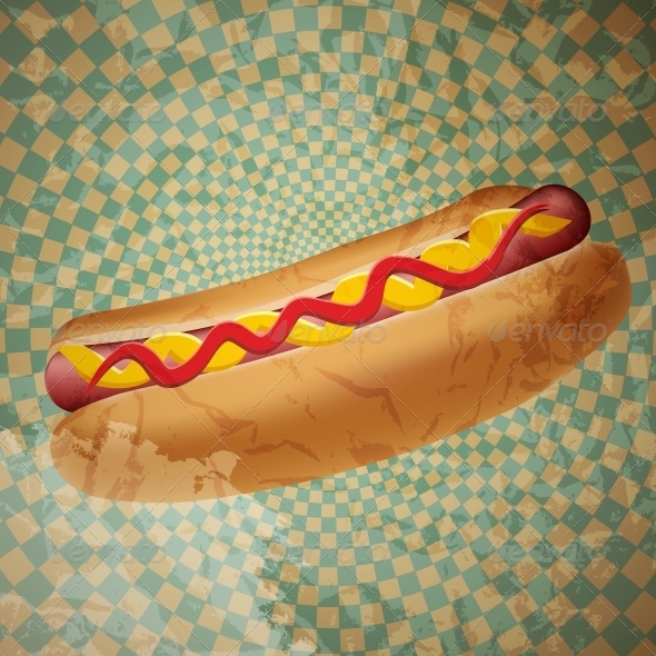 GraphicRiver Realistic Hot Dog Vector Illustration 4163054 GraphicRiver Realistic Hot Dog Vector Illustration 4163054