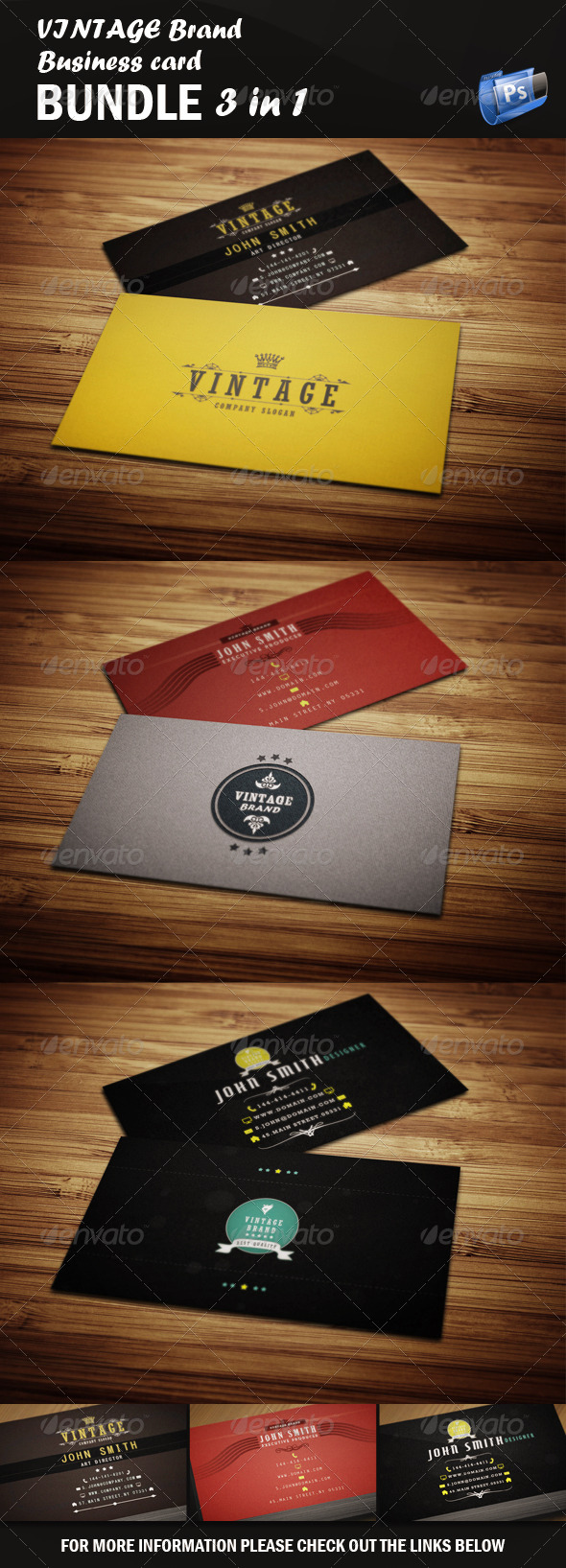 Vintage Business Card - Bundle - Retro/Vintage Business Cards