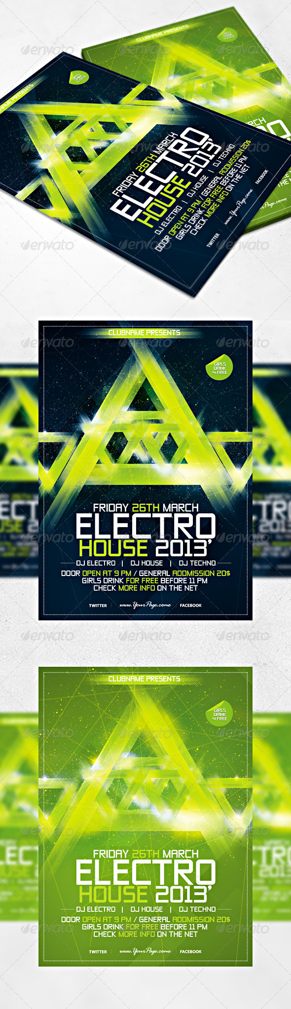 GraphicRiver Electro House Party Flyer 4034655 GraphicRiver Electro House Party Flyer 4034655