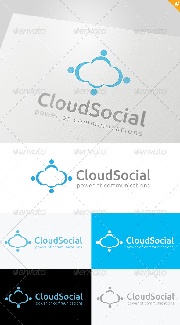 GraphicRiver Cloud Social Logo 4076552 GraphicRiver Cloud Social Logo 4076552