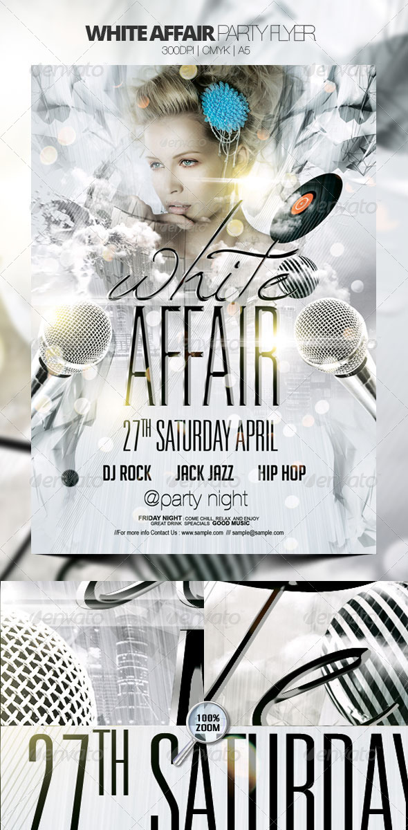 White Affair Party Flyer - Clubs & Parties Events