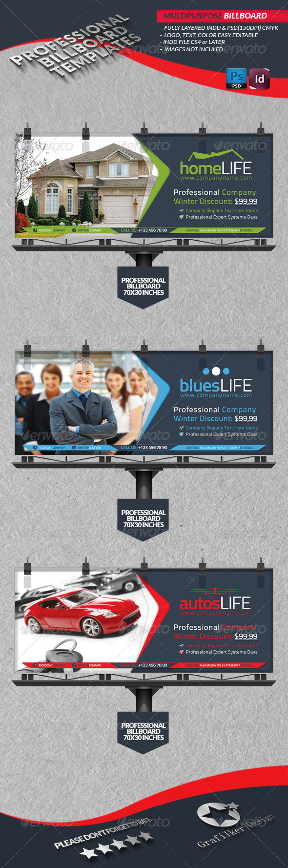 GraphicRiver Multipurpose Business Billbord 4023678 GraphicRiver Multipurpose Business Billbord 4023678