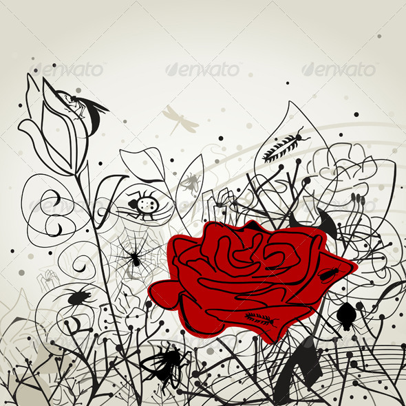 GraphicRiver Insect a Flower 4174230 GraphicRiver Insect a Flower 4174230