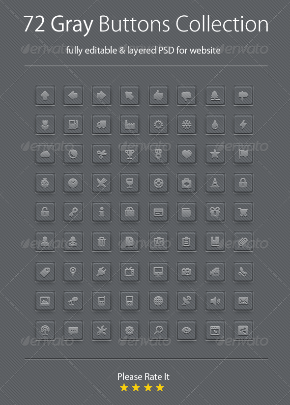 GraphicRiver Gray Buttons Collection 4086966 GraphicRiver Gray Buttons Collection 4086966