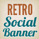 Retro Social Media Web Banner Retro Social Media Web Banner - GraphicRiver Item for Sale
