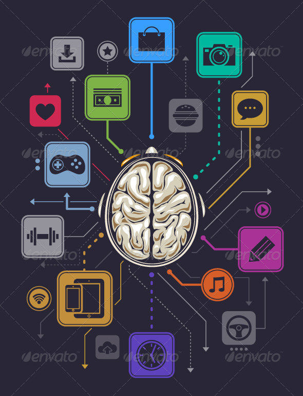 GraphicRiver Brain Activity Infographics 4182172 GraphicRiver Brain Activity Infographics 4182172