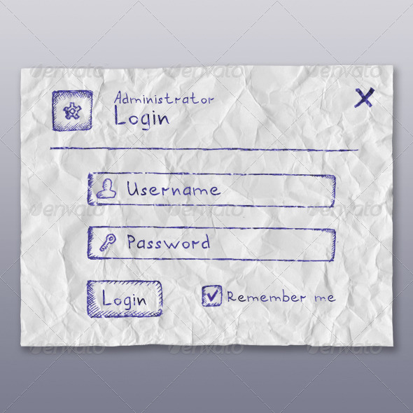 GraphicRiver Web App Login Form BallPen 4182451 GraphicRiver Web App Login Form BallPen 4182451