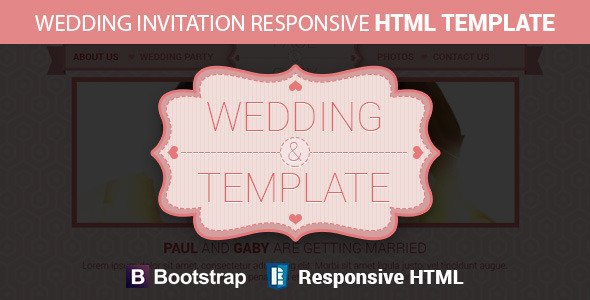 Wedding Invitation Responsive HTML Template - Events Entertainment